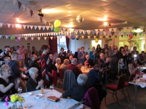 Family & Friends celebrate Mrs King's birthday at her party in Necton Community Centre. 