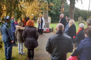 A small congregation at Necton Memorial